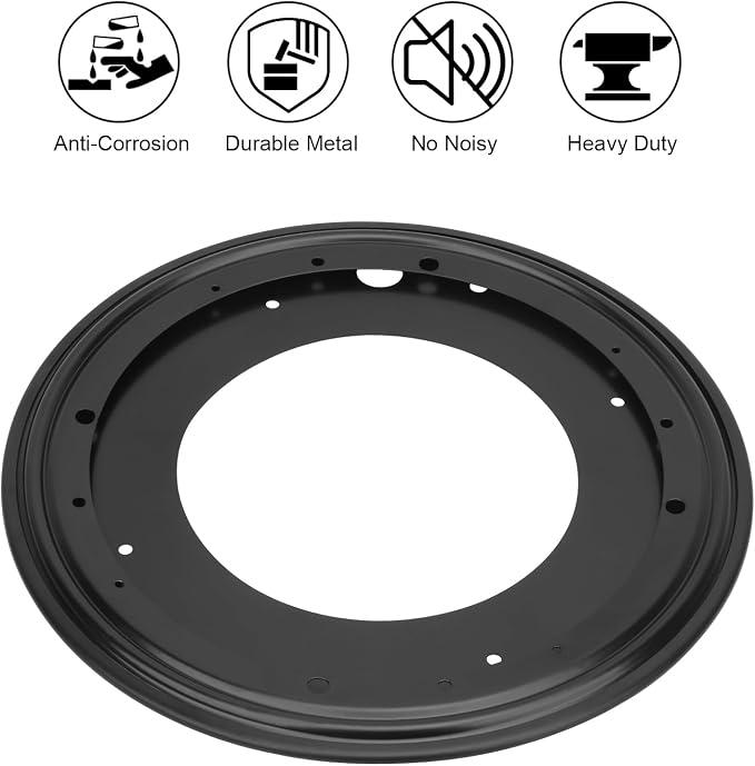 12Inch Lazy Susan Hardware 5/16" Thick Round Lazy Susan Turntable Bearing Plate, Rotating Swivel Base Plate with 1000lbs Load Capacity, Lazy Susan Turntable Base for Serving Tray, Kitchen - Image 5