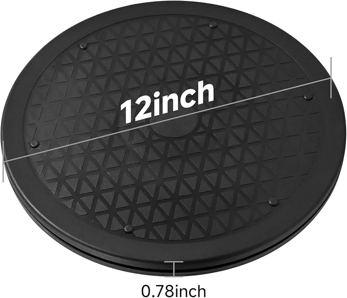 Lazy Susan Turntable 6 Pack, 12 Inch Black Plastic Organizer for Cabinet | Rotating Turntable Organizer for Pantry, Fridge, Kitchen Countertop, Bathroom Vanity - Image 5