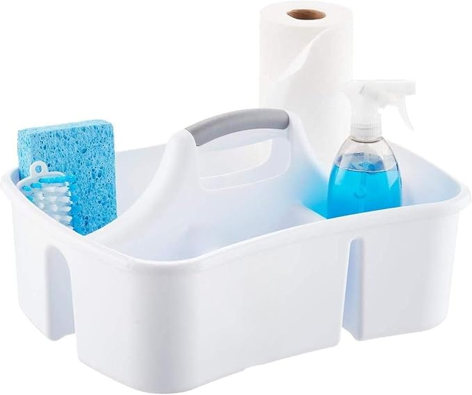 JOEY'Z Extra Large 5 Gallon Divided Cleaning Caddy Organizer with Handle | Cleaning Supplies for Housekeeping, Shower Caddy Portable, Shower Caddy Dorm - Cleaning Supplies Organizer 17.7 x 13.2 x 7.7 - Image 6