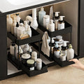 Success Goods 2 Pack Under Sink Organizer with Pull Out Drawer – Double Tier Sliding Storage Rack for Kitchen & Bathroom, Cabinet Organizer for Cleaning Supplies (Black) by Unknown