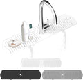 Kitchen Sink Splash Guard-24 x 5.8'' Ultrathin Silicone Sink Mat Splash Guard fit for Countertop, Bathroom,Farmhouse,RV (White) by EBIGIC