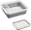 Collapsible Dish Drying Rack, Foldable Dinnerware Drainer Organizer for Storage Kitchen Counter RV Accessories Portable Rack Holders for Dishes Plates and Cups Camping Travelling Space Saver Essential by Craftend