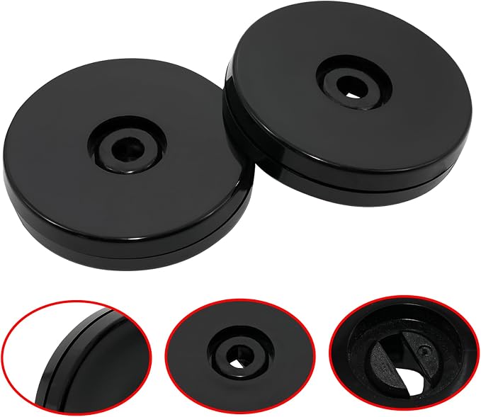 4Pcs Black Acrylic Lazy Susan 2.5 Inch Turntable Organizer Bearings | Mini Lazy Susan, Small Lazy Susan Turntable, 360° Rotating Swivel Plate for Spice Rack, Cosmetic, Cake, Pantry, DIY Display - Image 4
