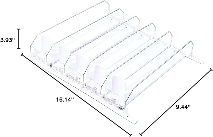 Drink Organizer for Fridge,Adjustable Push Rod Slide Rail Beverage Can Dispenser,Self Pushing Soda Dispenser for Refrigerator, Automatic Drink Dispensers for Beer Drinks 38cm - Image 9