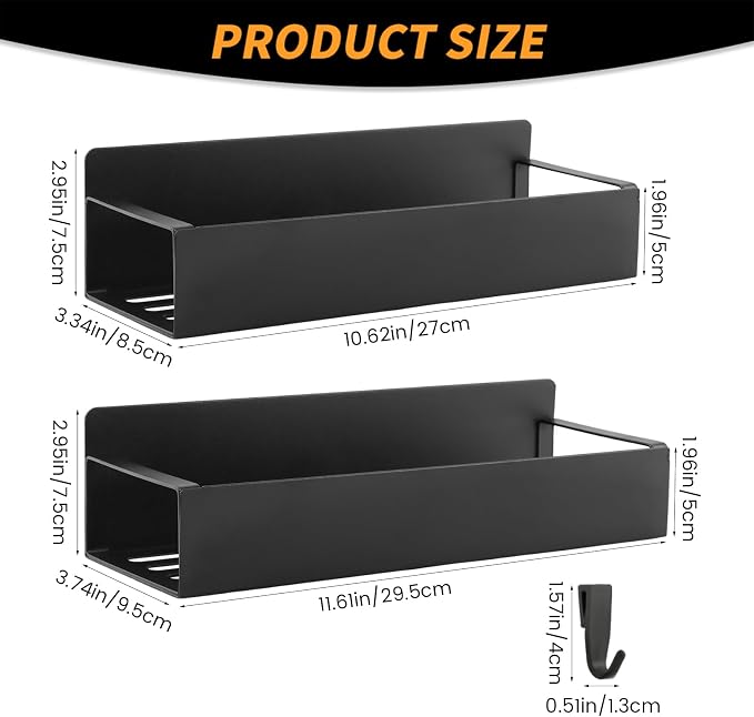 2 Pcs Magnetic Spray Can Holder with Hooks, Magnet Toolbox Holder, Wall Mounted Spray Bottle Rack, Paint Can Organizer, Tool Box Storage Rack for Garage, Mechanic, Workshop and Home - Image 2