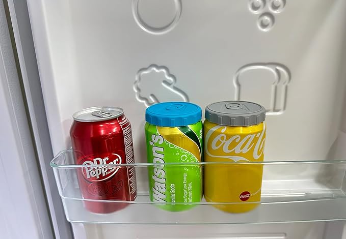 Silicone Soda Can Lids, 6 Pack Reusable Silicone Can Covers, Can Stopper or Protector For Soda, Beer, Drink, Juice, Coke, Beverage, Fits Standard Cans - Image 5