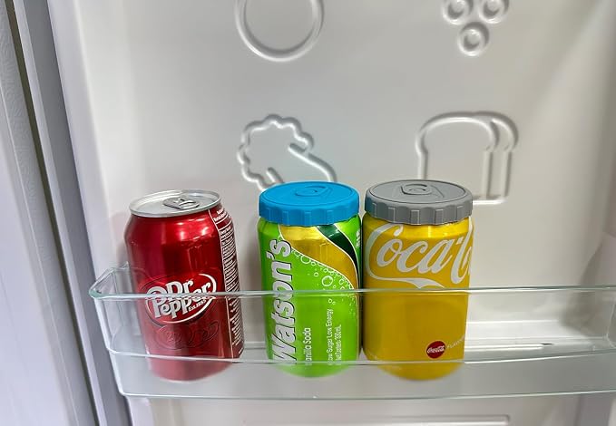 Silicone Soda Can Lids, 6 Pack Reusable Silicone Can Covers, Can Stopper or Protector For Soda, Beer, Drink, Juice, Coke, Beverage, Fits Standard Cans - Image 5