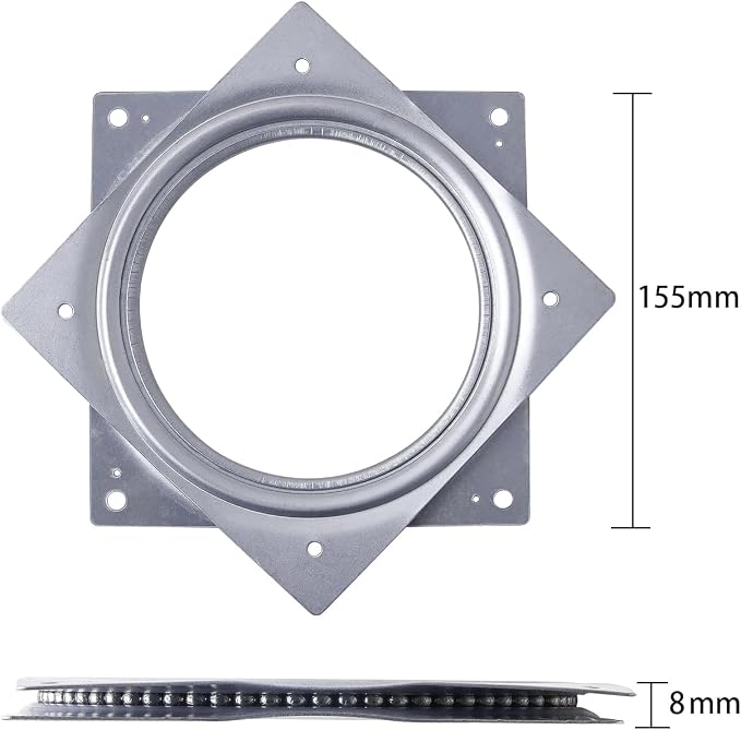 6" Lazy Susan Turntable 500 LBS pounds Steel Ball Bearing Rotating Tray Strong Sturdy Table Cabinet Low Profile - Image 2