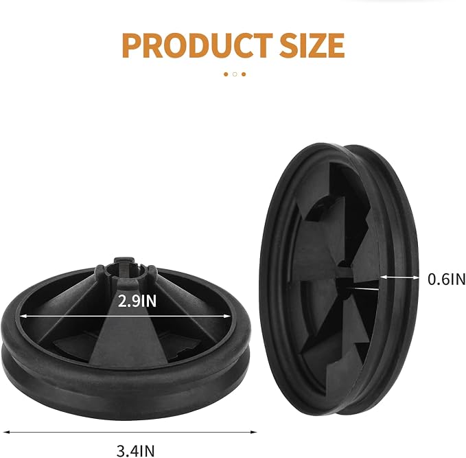 Garbage Disposal Splash Guard, 2 Pack Upgraded EPDM Rubber Drain Insert for InSinkErator Evolution Series 3 3/8" QCB-AM Sink Baffle Drain Cover Removable Quiet Collar EPDM Strainer Insert Parts - Image 6