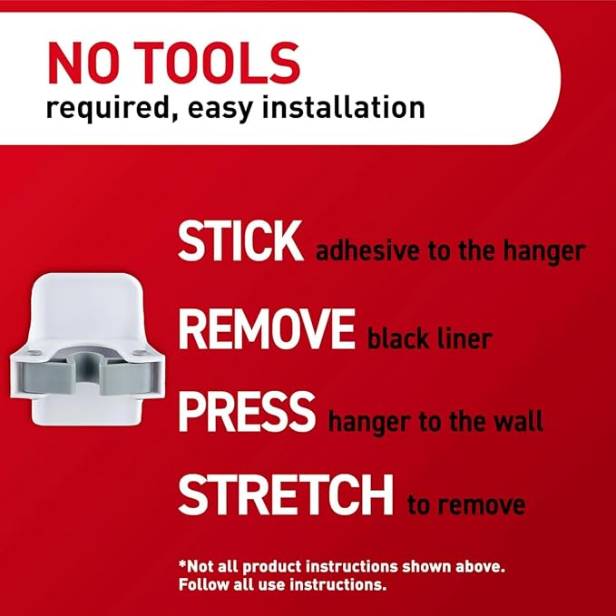 Command Broom Grippers, 3 Hangers and 6 Strips, Damage-Free Mop and Broom Holder Wall Mount, Household Cleaning Tool Organizer for Kitchen, Laundry Room, Closet, Holds up to 4 lb (Pack of 3) - Image 6