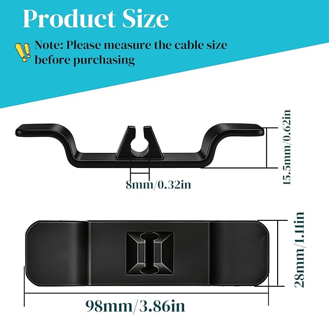 10PCS Cord Organizer for Appliances, Reusable Cord Keeper Wraps, Universal Appliance Cord Wrap Holder for Blender, Mixer, and Kitchen Accessories Storage(5 Black + 5 White) - Image 2
