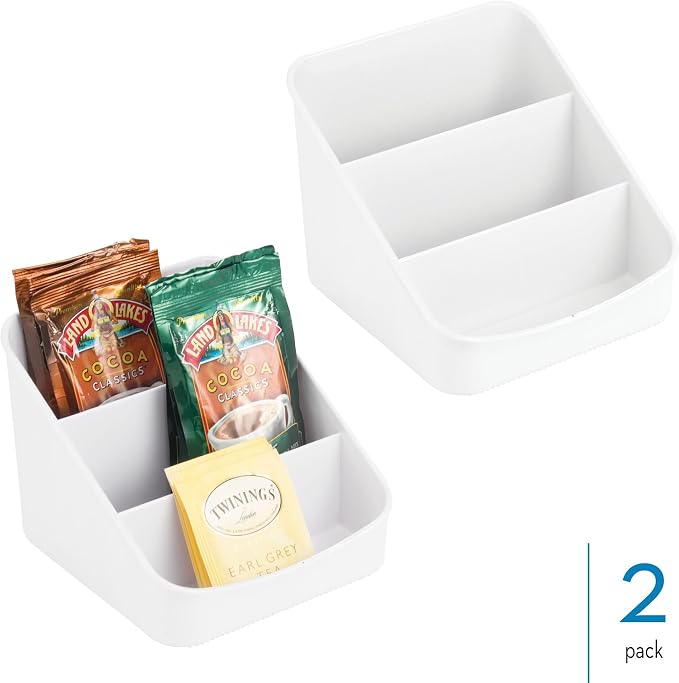 iDesign Fridge Storage Bin with Handle, Set of 2, Clear | Fridge Tray, For Cheeses and Snacks - Image 2