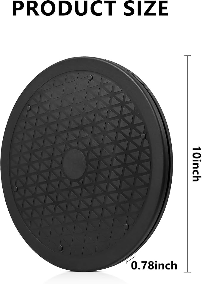 8 Pack 10 Inch Lazy Susan Turntable | 360° Rotating Lazy Susan Organizer for Cabinet, Table Top, Pantry, Fridge & Kitchen Spice - Image 2