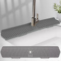 Kitchen Sink Splash Guard 29.7 X 5.7 In, Large Size Kitchen Sink Splash Guard, Silicone Sink Faucet Drying Mat, Faucet Mat Splash Catcher, Multipurpose For Kitchen Sink, Bathroom (Gray) by Unknown