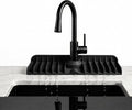 Premium Kitchen Sink Splash Guard – 18" x 5.7" Silicone Faucet Mat with Secure Pressure Clip, True 10° 3D Drainage(No Pooling), Anti-Lift Design, Flexible Leak-Sealing Ring, Non-Slip Fit Behind Faucet by Pilova