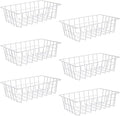 Orgneas Freezer Organizer Bins for Upright Freezer Metal Wire Baskets | Chest Freezer Storage Refrigerator Kitchen Pantry Organization for Fruits Vegetables Soda Cans Toys and Snacks, Set of 6 by Orgneas