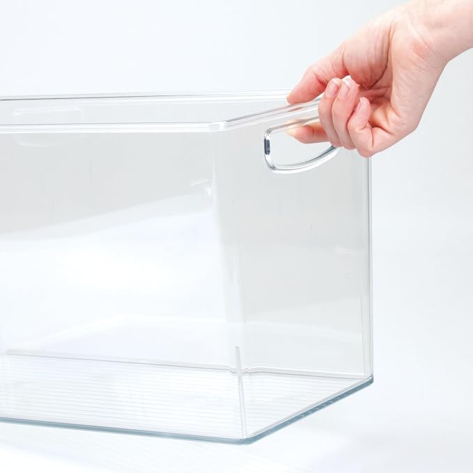 iDesign Recycled Plastic Pantry Storage Bin - Linus Collection - Clear (Pack of 4) - Image 3