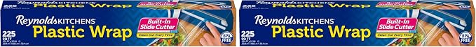 Reynolds Plastic Wrap, 225 Square Feet | Quick Cut | Pack of 2 by ReynoldsConsumerProducts