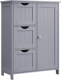 VASAGLE Floor Storage Cabinet, Freestanding Storage Unit with 3 Drawers, 1 Adjustable Shelf, for Bathroom Living Room Dining Kitchen, 11.8 x 23.6 x 31.5 Inches, Dove Gray UBBC049G02 by Unknown