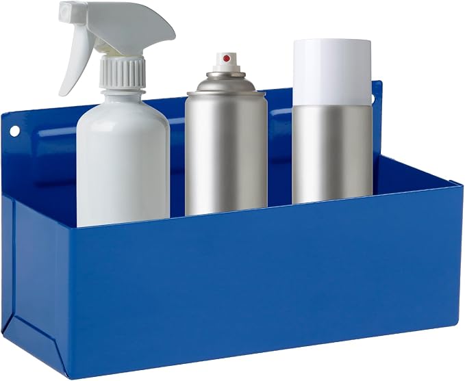 Magnetic Aerosol Spray Can Holder, Magnet Toolbox Bottle Holder, Tool Box Storage Rack for Garage and Home, Craft Workspace, Mechanic Paint Bottle Can Organizer, Blue, 3"x8.3" by RechabiteMagneticTools