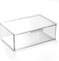 BINO | Clear Stackable Storage Drawers, Large | Clear Storage Drawers with Built-In Handles | Durable Plastic Organizer Drawer | Modular Stackable Drawer Acrylic Organizer by BINO