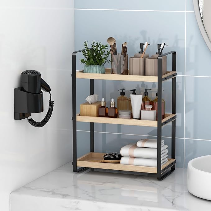 HNRLOY Bathroom Counter Organizer, Bathroom Counter Shelf, Makeup Organizer | Bathroom Countertop Organizer, Bathroom Sink Organizer, Perfume Organizer, Vanity Shelf, Bathroom Organization and Storage - Image 5
