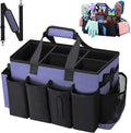 Wearable Large Cleaning Caddy Bag for Housekeepers (Purple) | Cleaning Supplies Organizer with Adjustable Shoulder, Waist & Handle Straps, Detailing Bag for Kitchen Supplies by wigojoy