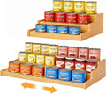Expandable Bamboo Can Rack Organizer for Pantry, Upgraded 3-Tier Adjustable Can Storage Holder, Pantry Organizers and Storage Holds Up to 24 Cans, Canned Goods Organizer Display for Pantry, Cabinet by Unknown