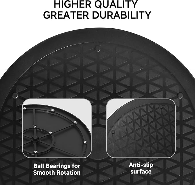 Lazy Susan Turntable 6 Pack, 12 Inch Black Plastic Organizer for Cabinet | Rotating Turntable Organizer for Pantry, Fridge, Kitchen Countertop, Bathroom Vanity - Image 3