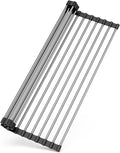Roll Up Dish Drying Rack, Over Sink Dish Drying Rack, 17" L x 11.8" W, Black by Unknown