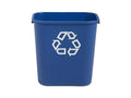 Rubbermaid Commercial Products Deskside Recycling Can, 7-Gallon/28-Quart, Blue Recycling Symbol, Plastic, for Bedroom/Bathroom/Office/Under Desk/Sink by RubbermaidCommercialProducts