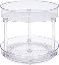 Amazon Basics Lazy Susan Turntable Organizer for Spices and Condiments, 9" Diameter, 2 Tier, Clear by AmazonBasics