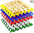 15-Pack Reusable Plastic Egg Tray Egg Crates 30-Egg Flats for Home Chicken Farmers, Stackable Egg Cartons Hold Multiple Eggs, Great for Storing, Sorting, and Shipping Eggs, Durable and Reusable by Unknown
