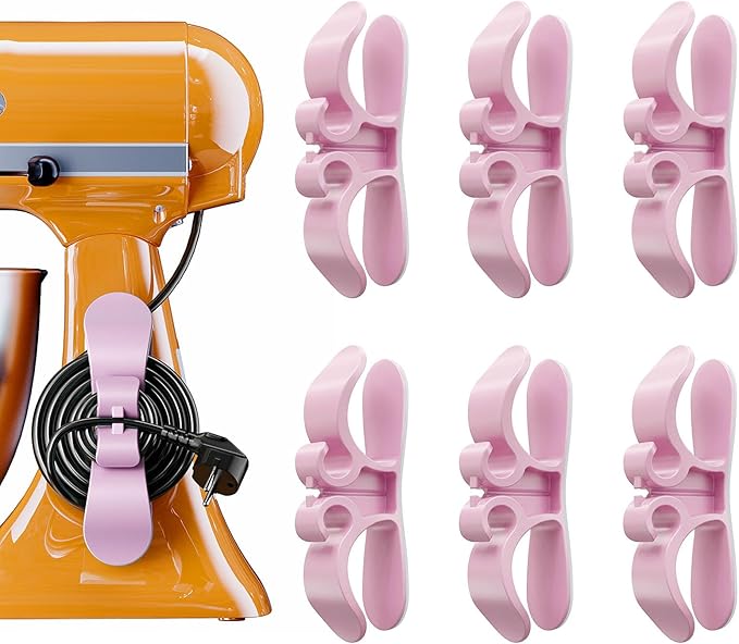 6PCS Cord Organizer for Appliances, Upgraded Kitchen Appliance Cord Organizer Stick On Appliance Wire Organizer Wire Holder for Kitchen Appliances Mixers, Coffee Maker, Pressure Cooker & Microwaves by Searuodio
