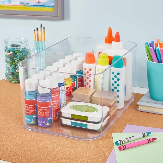 STORi Bliss XL Clear Plastic Storage Bin, Pantry Organizers & Storage Containers, Home Organization Must Haves for Kitchen, Laundry Room, Office, Closet, 12” x 8” Made in USA - Image 4