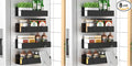 Metal 8 Pack Magnetic Spice Storage Rack Organizer for Refrigerator and Oven, Black Fridge Organizers and Storage, Metal by HuggieGems