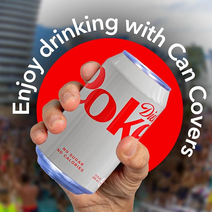 BeerSkin Silicone Can Covers 12 oz (355 ml) - Soda Can Cover - 3 Pk | Silver Diet, Reusable, Travel, Camping, Beach Days, Outdoor Parties, Fun Beverage Accessories, Gift for Outdoor Lovers - Image 6