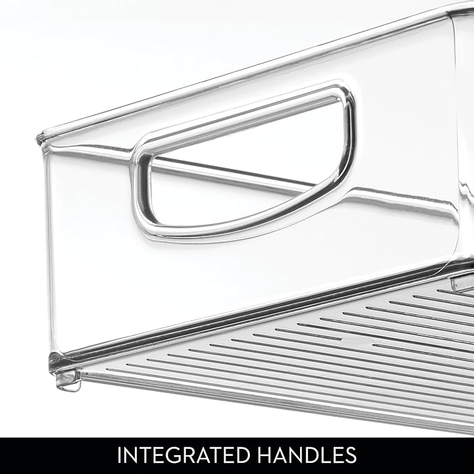 iDesign Stackable Clear Plastic Extra Long Pantry Organizers | Cabinet Storage Bins, For Kitchen - Image 8