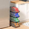 Sonyabecca 4-Pack Stackable Can Rack Organizer for Kitchen Pantry | Soda Can Organizer and Food Storage Dispenser for Pantry Cabinets. Foldable Wire Rack Keeps Canned Food Organized by Sonyabecca