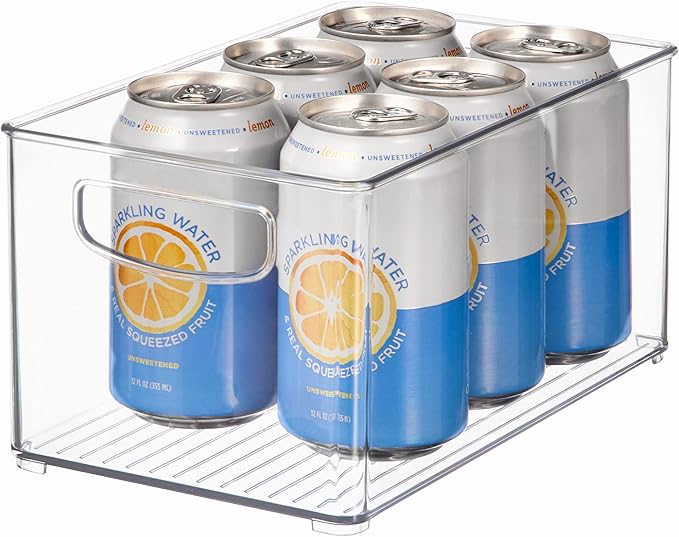 iDesign Stackable Clear Plastic Bin | Kitchen Organizers and Storage, For Fridge and Pantry by iDesign