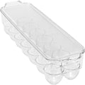 Kitchen Details Egg Crate | Dimensions: 14.5"x4.5"x2.9" | Fits 14 Eggs per Crate | Stackable | BPA Free | Easy Pull Handles | Kitchen Organization | Clear by KitchenDetails