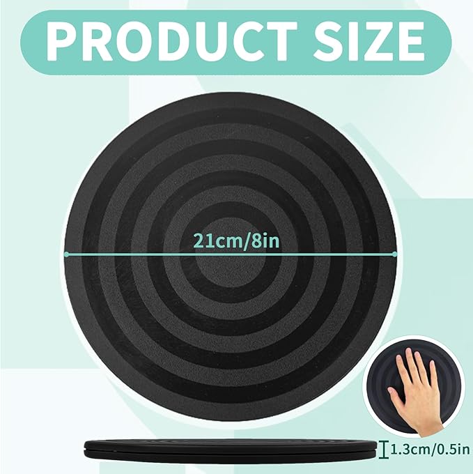 8 Inch Heavy Duty Rotating Swivel Stand, 360° Rotation with Steel Ball Bearings for Plants, Monitors, Crafts, Model Bases & TVs - Image 3