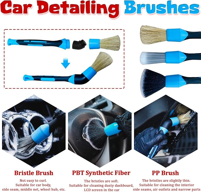 Spray Bottle Holder Wall Mount, 22Pcs Car Detailing Bottle Holder Rack Set | Heavy-Duty Detailing Organizer with Clips Hooks Brushes, Garage Van Workshop Steel Rack for Aerosol Cans, Van, Workshop Tool - Image 5