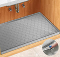 Winisok Waterproof Under Sink Mat 31" x 22", Silicone Mat, Light Gray | Raised Edge Traps Spills & Leaks, Shelf Liner, Cabinet Protector, for Kitchen, Bathroom, Boots, Pets, Home Essentials by Winisok