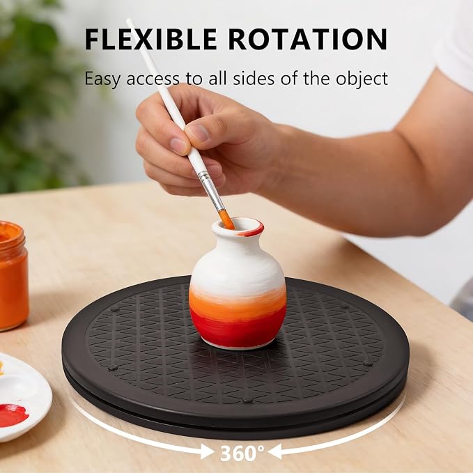 4 Pack 12 Inch Lazy Susan Turntable | 360° Rotating Lazy Susan Organizer for Cabinet, Table Top, Pantry, Fridge & Kitchen Spice - Image 4