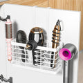 2026 Upgraded 3-in-1 Universal Hair Tool Organizer, L Size, White | Adjustable Height Metal Hair Dryer Holder, Wall Mounted, Over Cabinet Door, Countertop, Bathroom Storage by Sevenblue