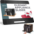 Ibyx Appliance Slider, Sliding Tray for Coffee Maker, 16x13 in, Black | for Coffee Maker & Heavy Kitchen Appliances, Easy Slide, Made of Premium Bamboo, Space-Saving Kitchen Organizer 40lb Capacity by Ibyx