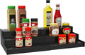 Lenwi Spice Rack Organizer for Cabinet, 3 Tier Expandable Bamboo Spice Storage for Kitchen Cupboard Pantry, Black by Lenwi