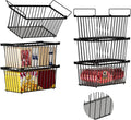 Enhanced Leak-Proof Bottom, Freezer Organizer Bins for 7 Cu.Ft,6 Pack | Stackable Chest Freezer Organizer Bins, Baskets with Handles, Leak-proof Wire Storage Container Baskets for Sort Frozen Meats by ANJUBAN