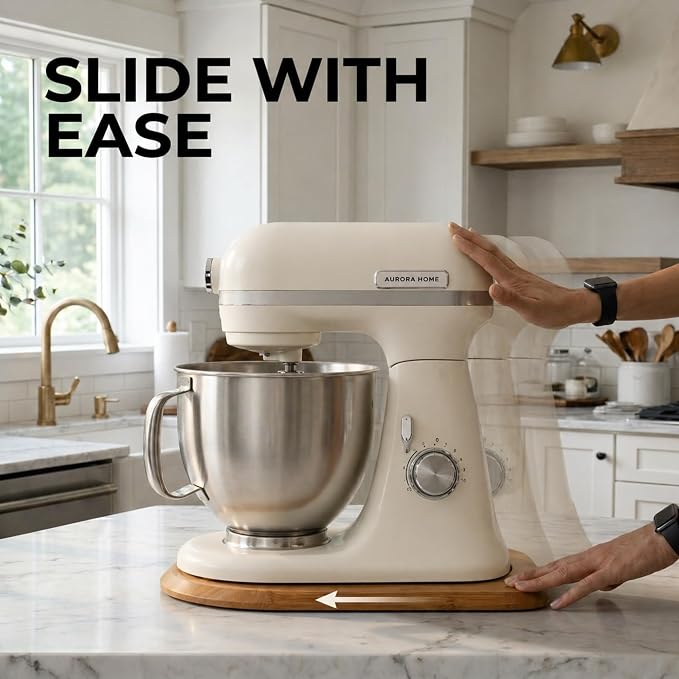 Ibyx Mixer Slider, Stand Mixer Sliding Mat, Natural, 5.5 Qt, Made in Canada | Compatible with KitchenAid, Smooth Glide Slider for Heavy Appliances, Scratch Free & Space-Saving Counter Solution - Image 3